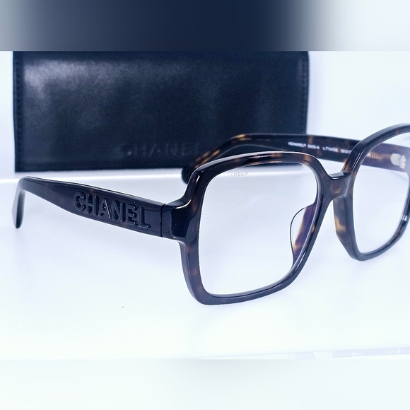 Chanel - Square Eyeglasses RX Frames Blue light-  Dark Tortoise 5408 A - Picture 9 of 11